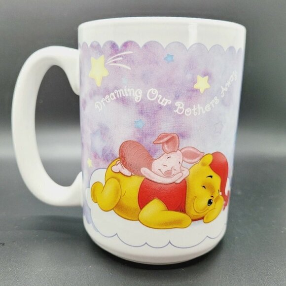 Winnie The Pooh & Tigger Sweet Dreams Coffee Tea Mug Disney Houston Harvest EUC - Picture 1 of 6